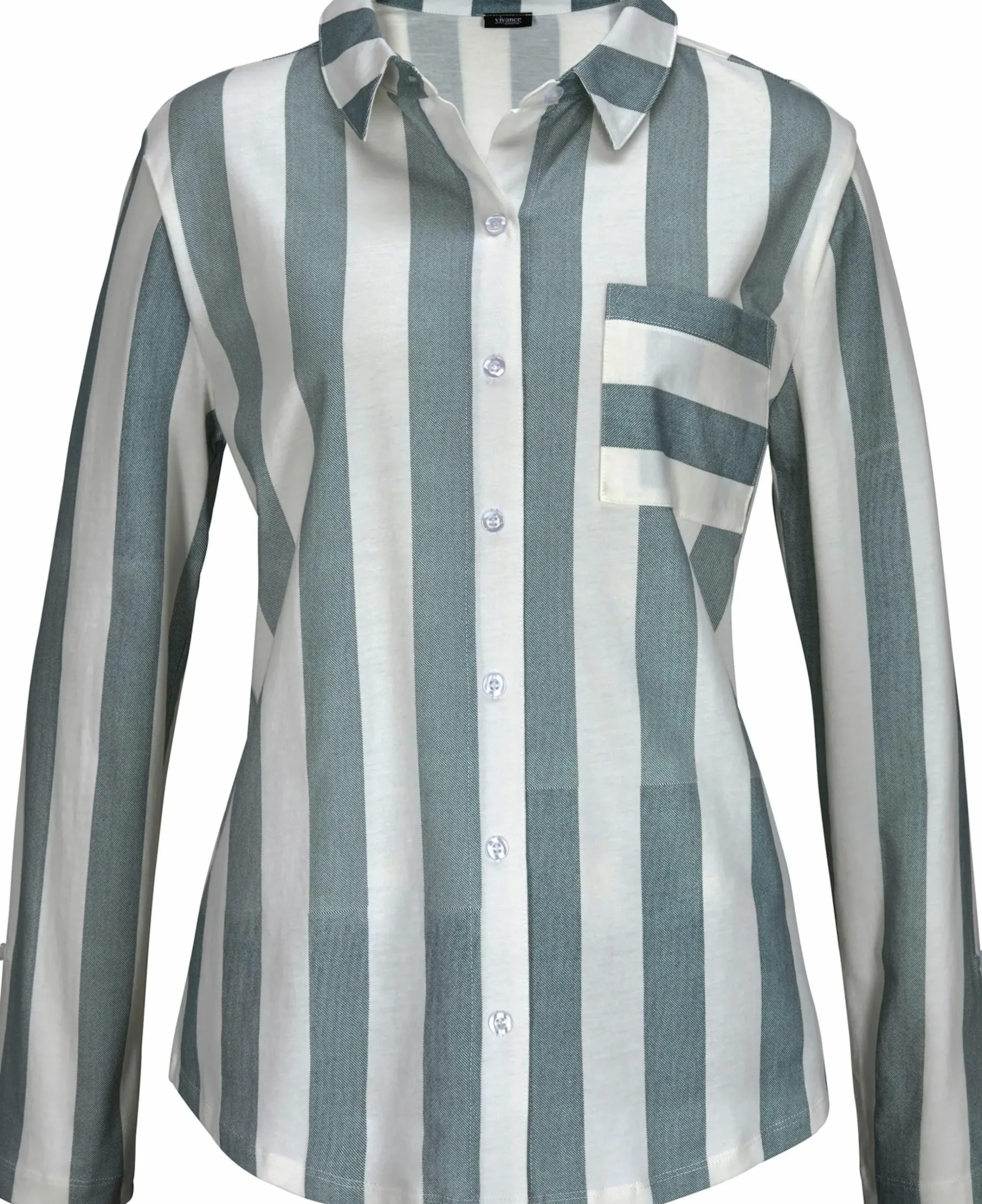 Nachtwäsche|Vivance Dreams Pyjama grau-weiß