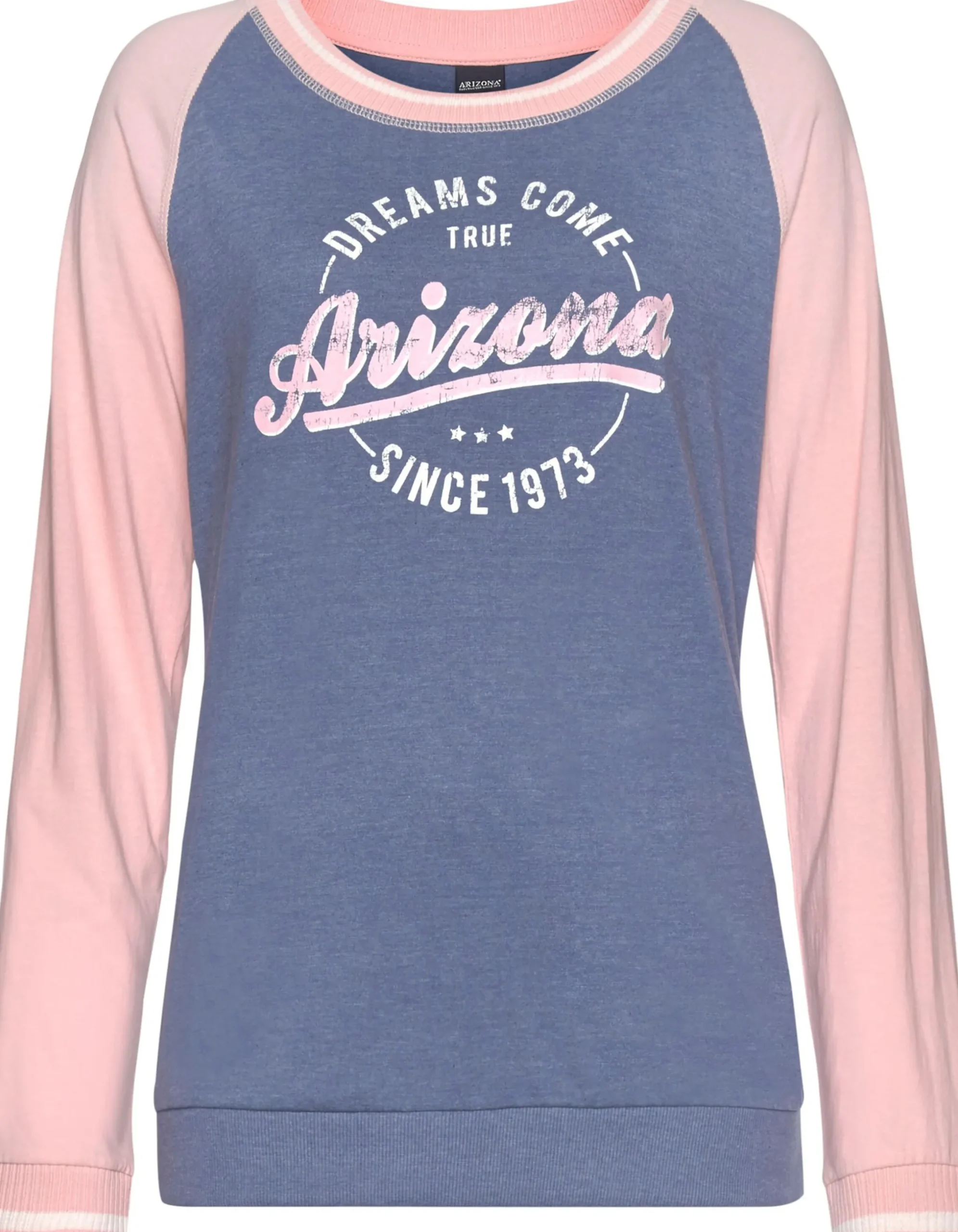 Nachtwäsche|Arizona Pyjama blau-meliert