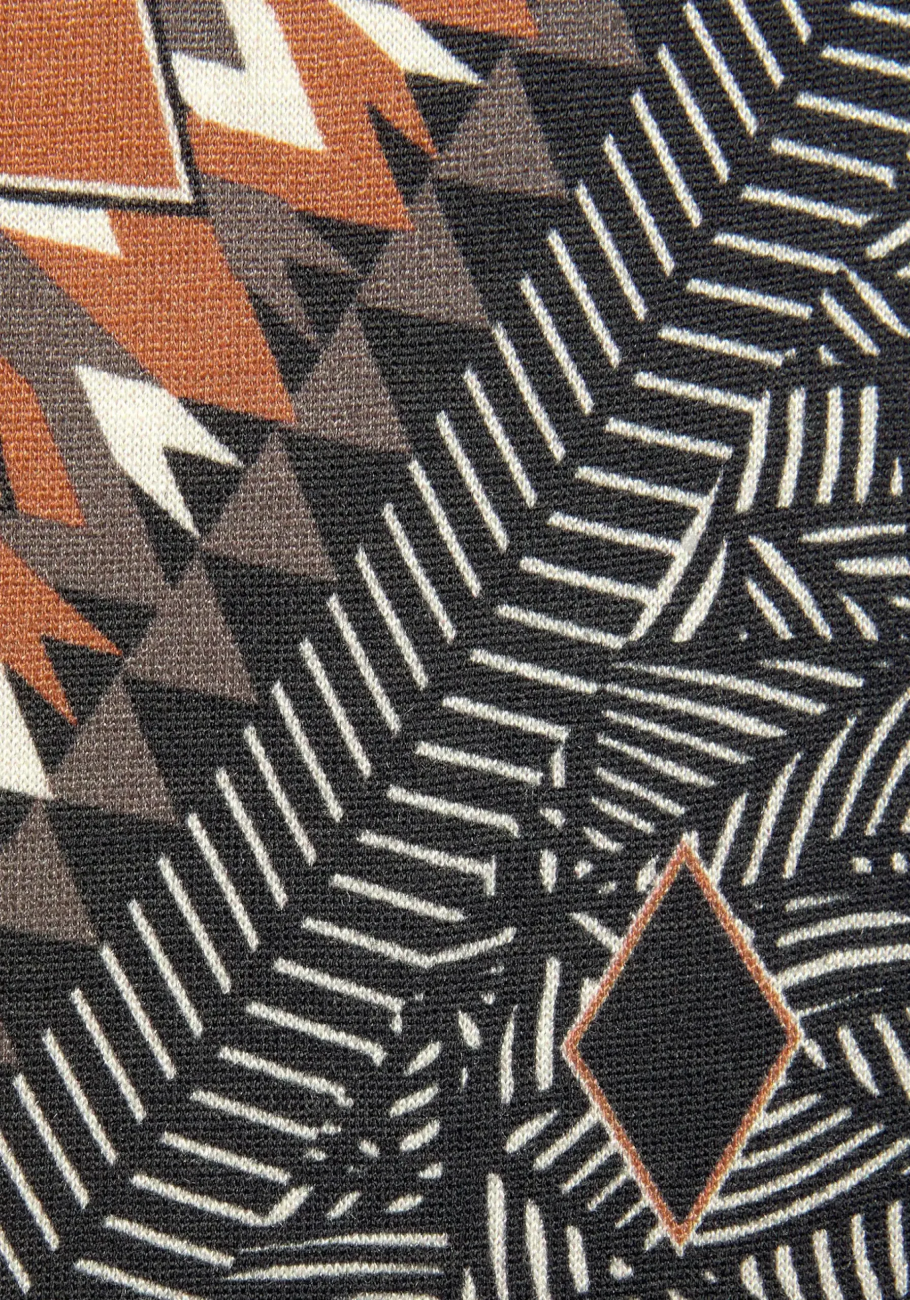 Nachtwäsche|LASCANA Pyjama braun-gemustert-ecru