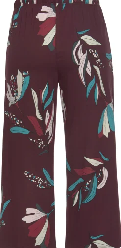 Nachtwäsche|s.Oliver Pyjamahose bordeaux-geblümt