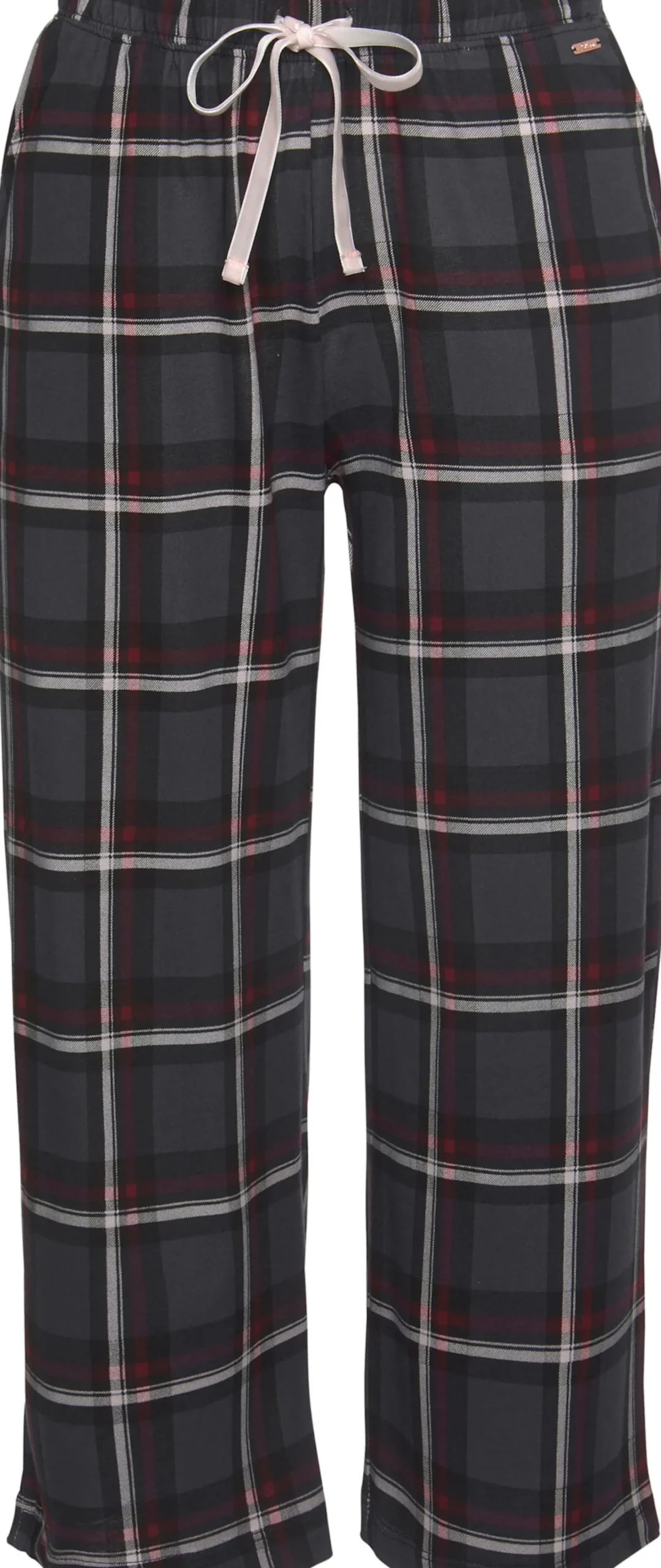 Nachtwäsche|s.Oliver Pyjamahose bordeaux-kariert