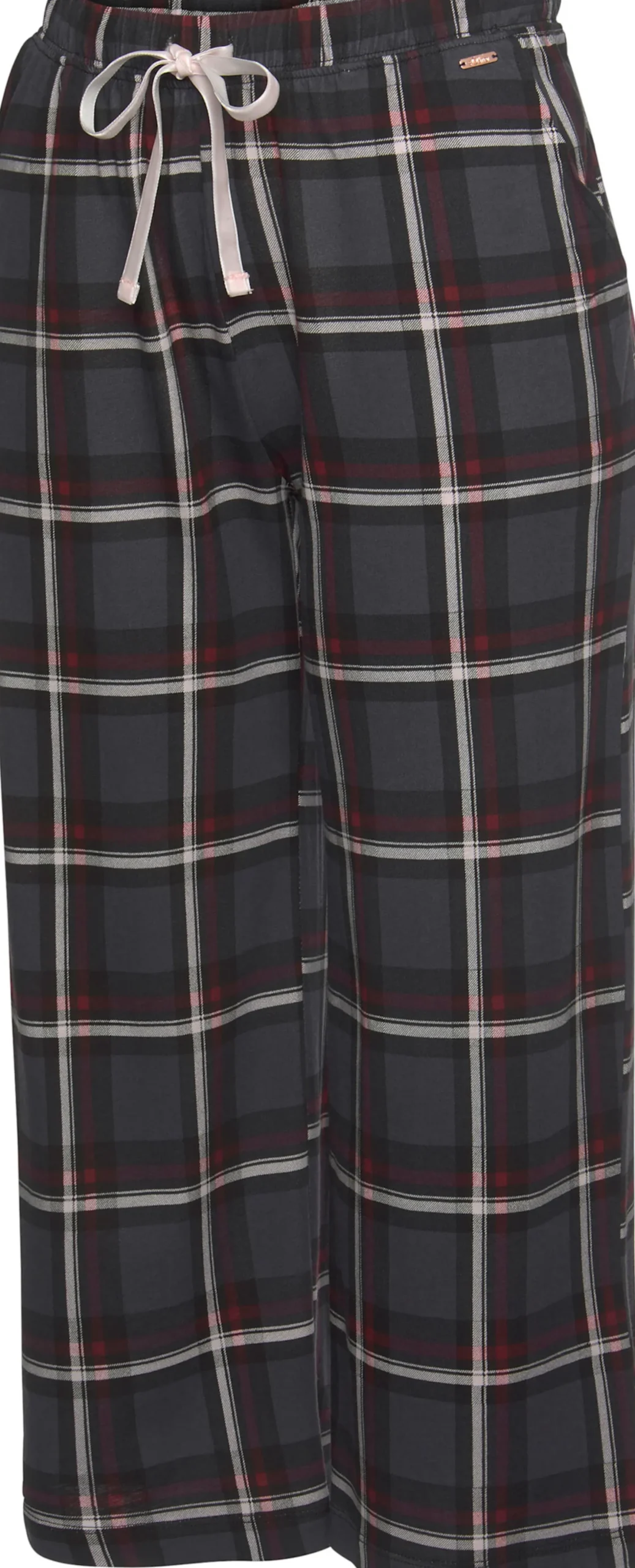 Nachtwäsche|s.Oliver Pyjamahose bordeaux-kariert