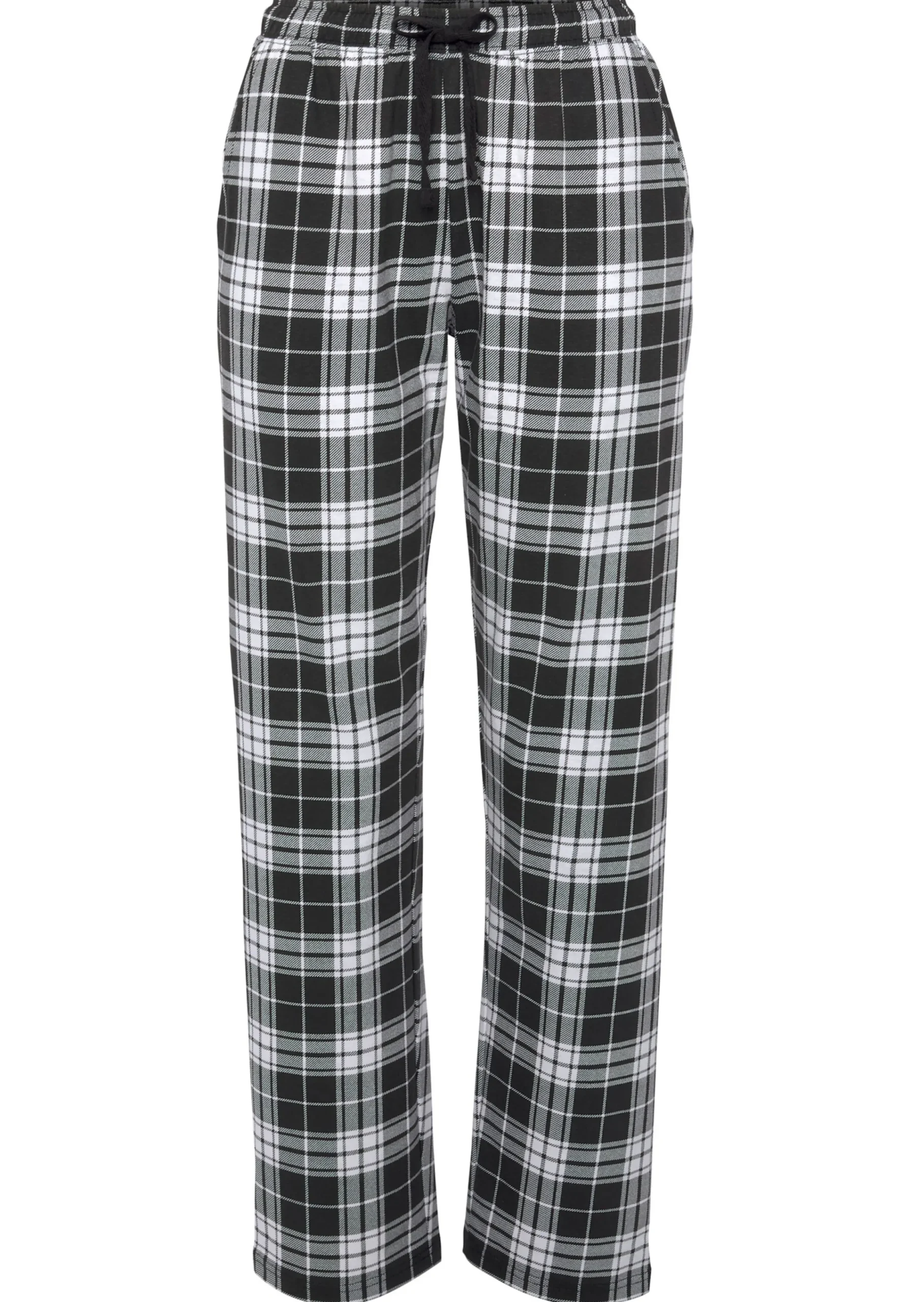 Nachtwäsche|Vivance Dreams Pyjamahose schwarz-weißkariert