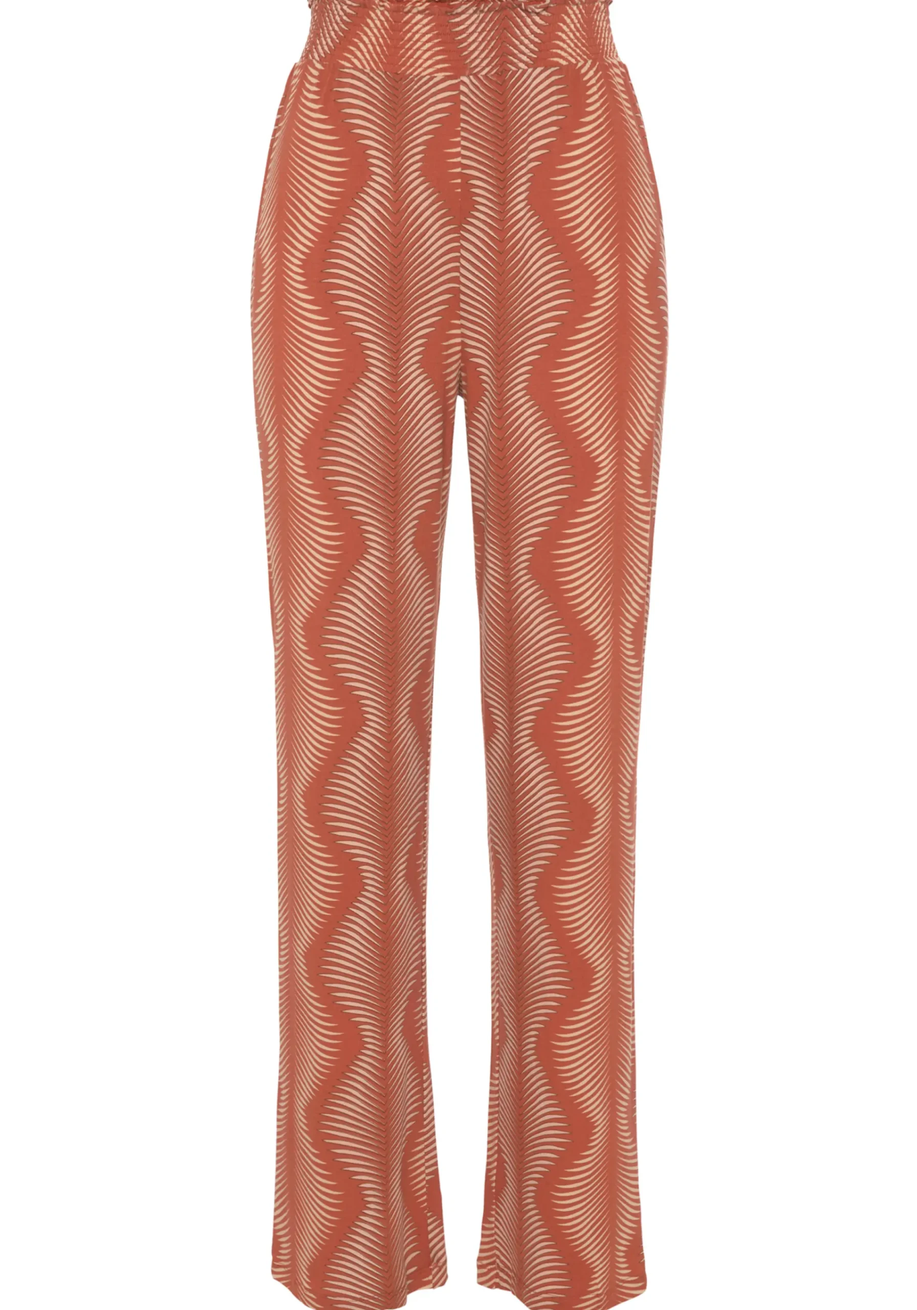 Nachtwäsche|LASCANA Pyjamahose terracottabedruckt
