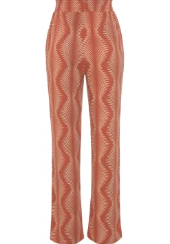Nachtwäsche|LASCANA Pyjamahose terracottabedruckt