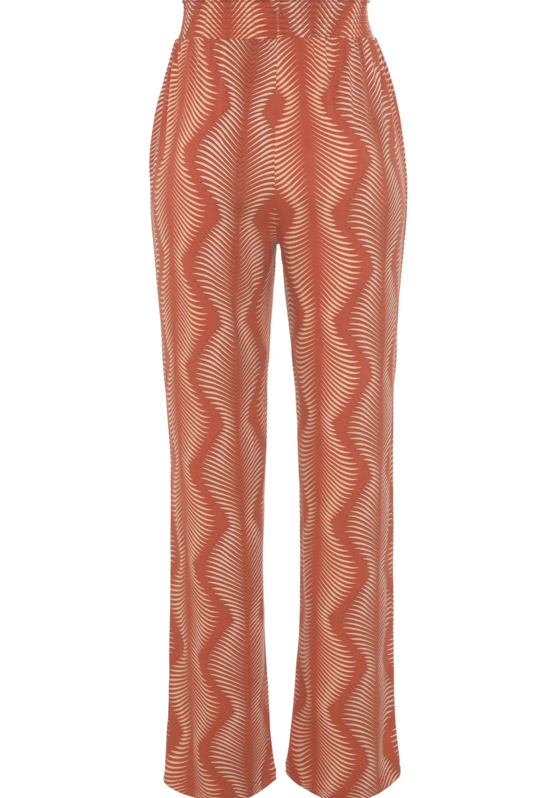 Nachtwäsche|LASCANA Pyjamahose terracottabedruckt