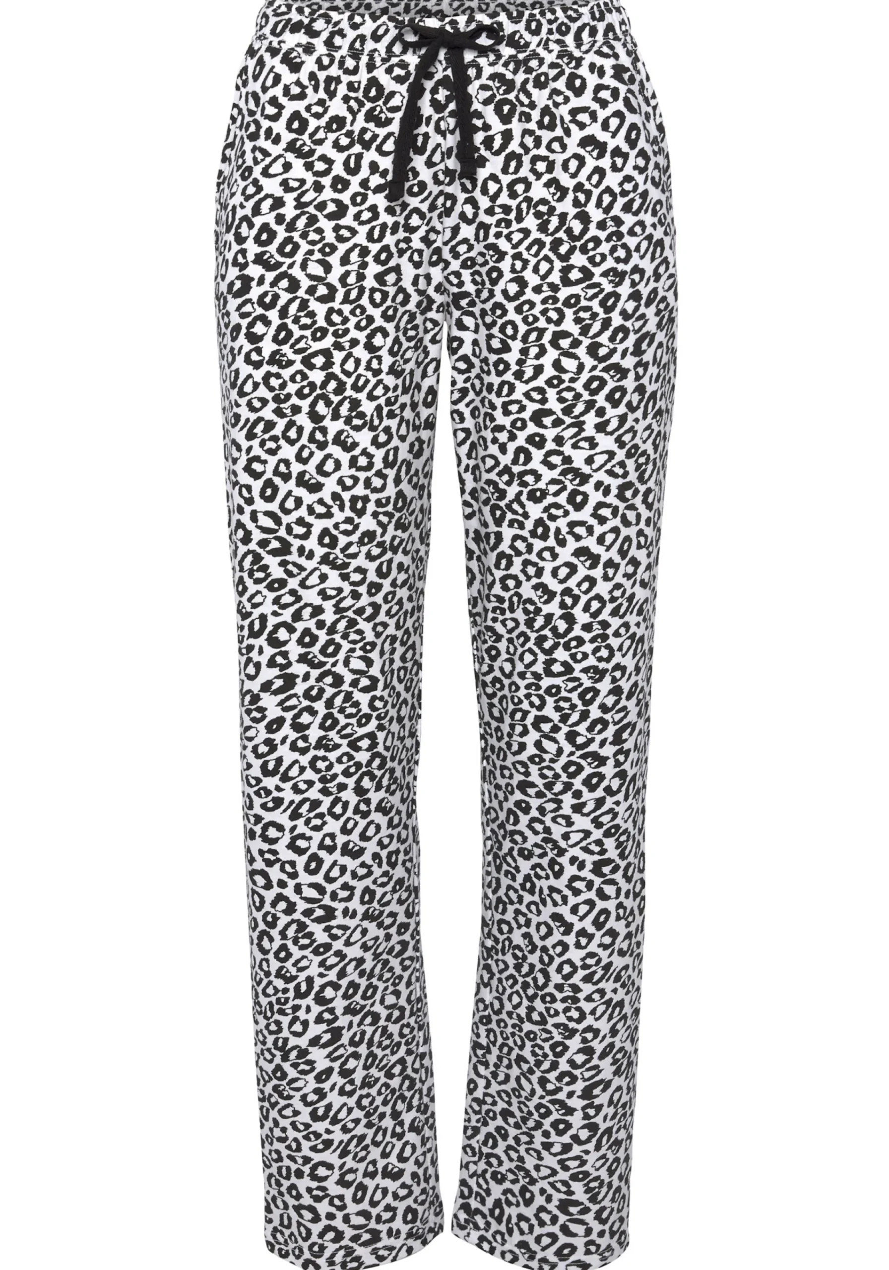 Nachtwäsche|Vivance Dreams Pyjamahose schwarz-weißgemustert