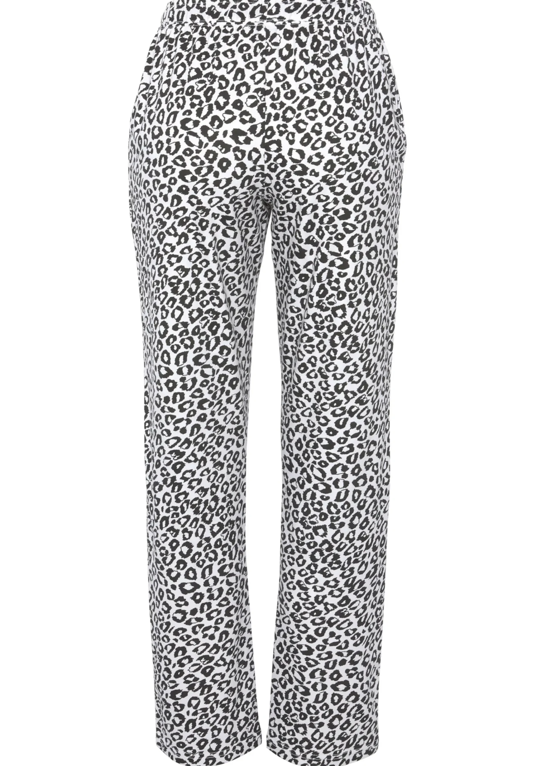 Nachtwäsche|Vivance Dreams Pyjamahose schwarz-weißgemustert