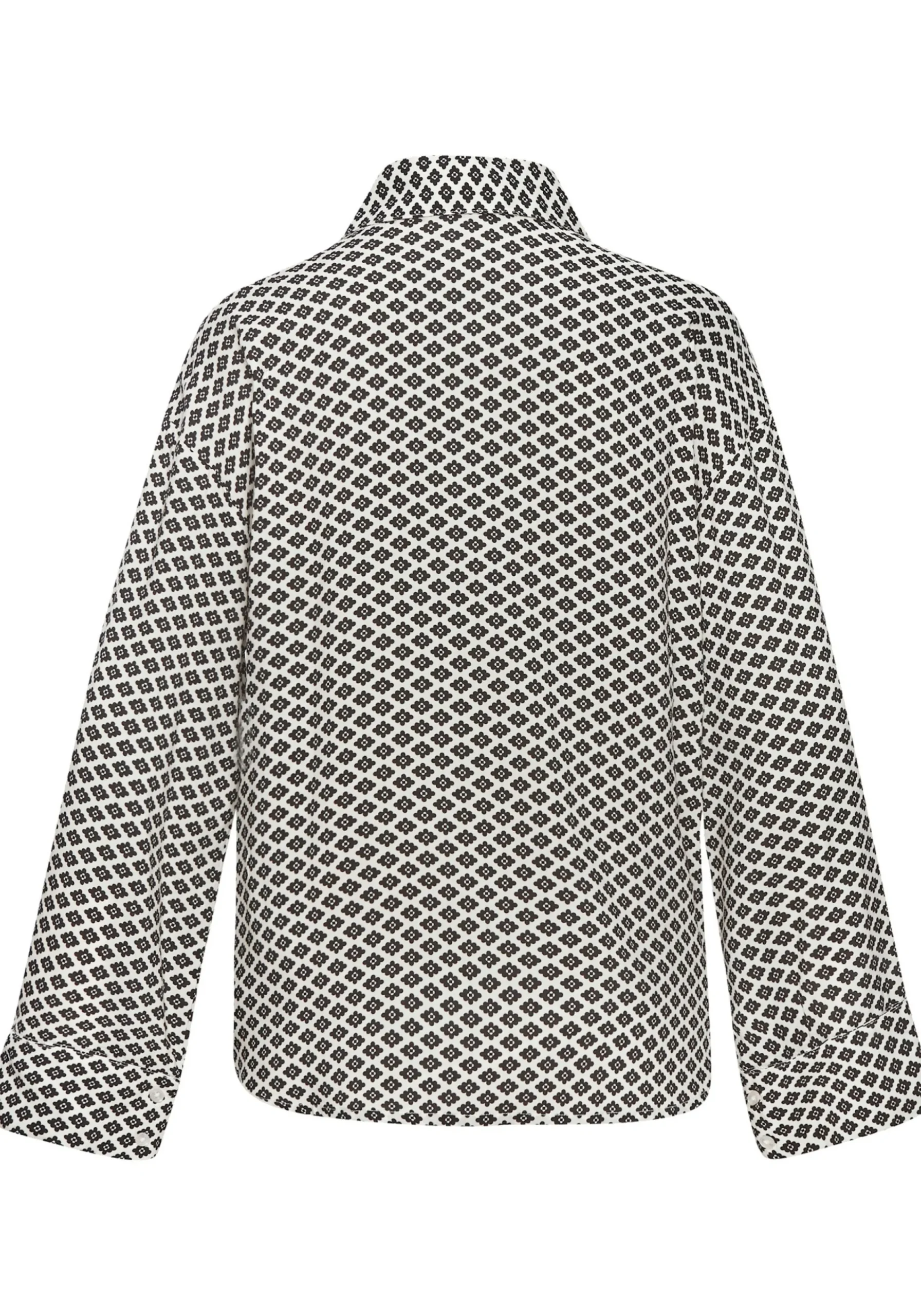 Nachtwäsche|LASCANA Pyjamaoberteil schwarz-weiß-gemustert