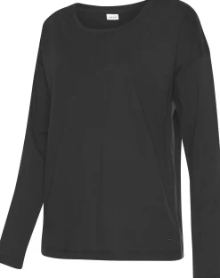 Nachtwäsche|LASCANA Pyjamaoberteil schwarz