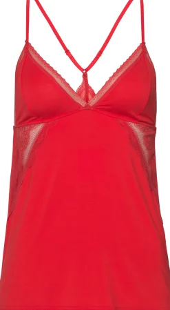 Nachtwäsche|LASCANA Pyjamaoberteil feuerrot