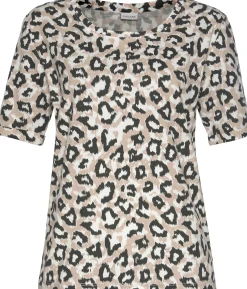 Homewear|Nachtwäsche|LASCANA Pyjamaoberteil ecru-nougat-schwarz