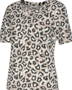 Homewear|Nachtwäsche|LASCANA Pyjamaoberteil ecru-nougat-schwarz