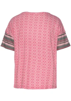 Shirts|Vivance Dreams Pyjamaoberteil pinkgemustert