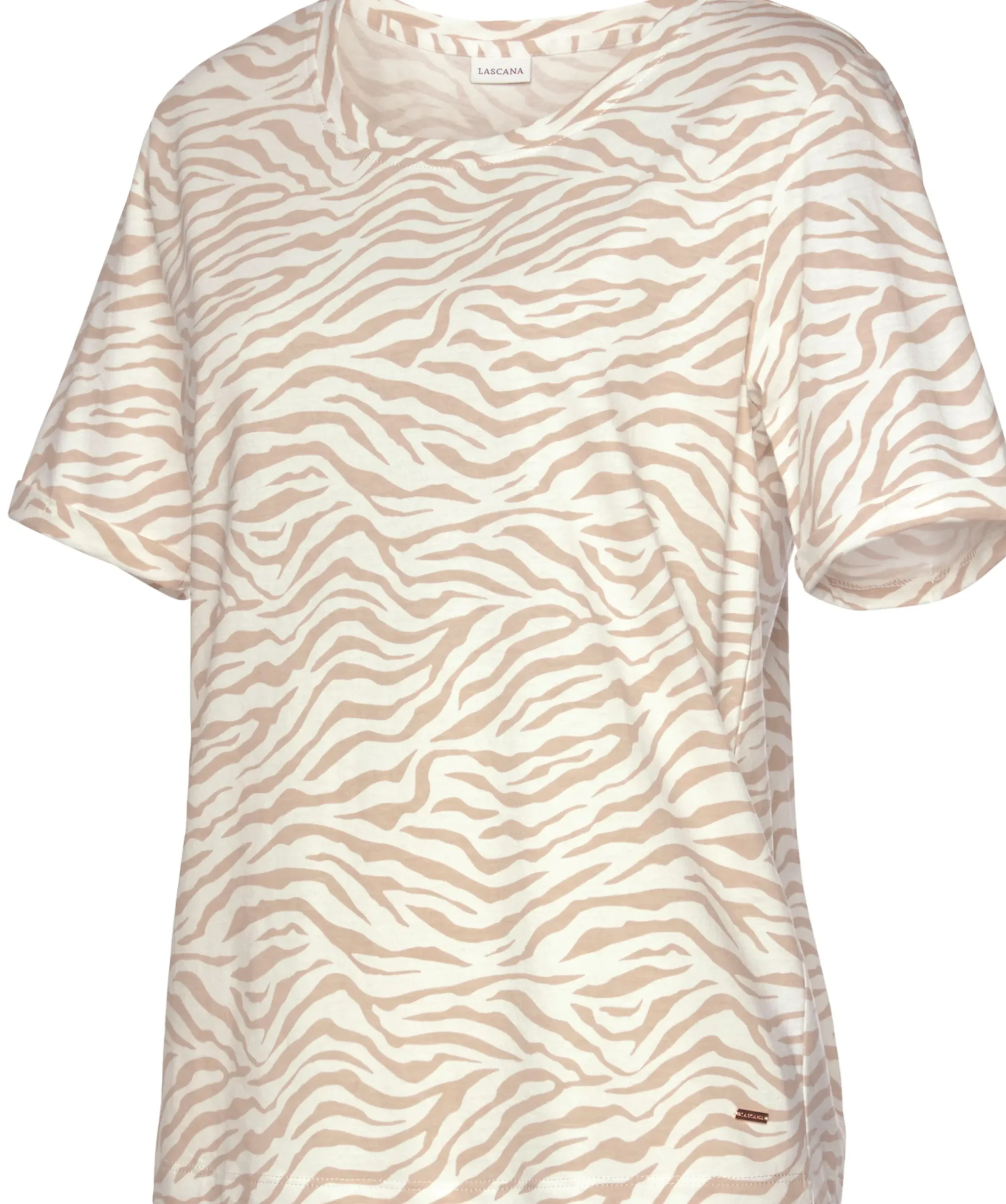 Homewear|Nachtwäsche|LASCANA Pyjamaoberteil ecru-nougat