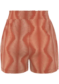 Nachtwäsche|LASCANA Pyjamashorts terracottabedruckt