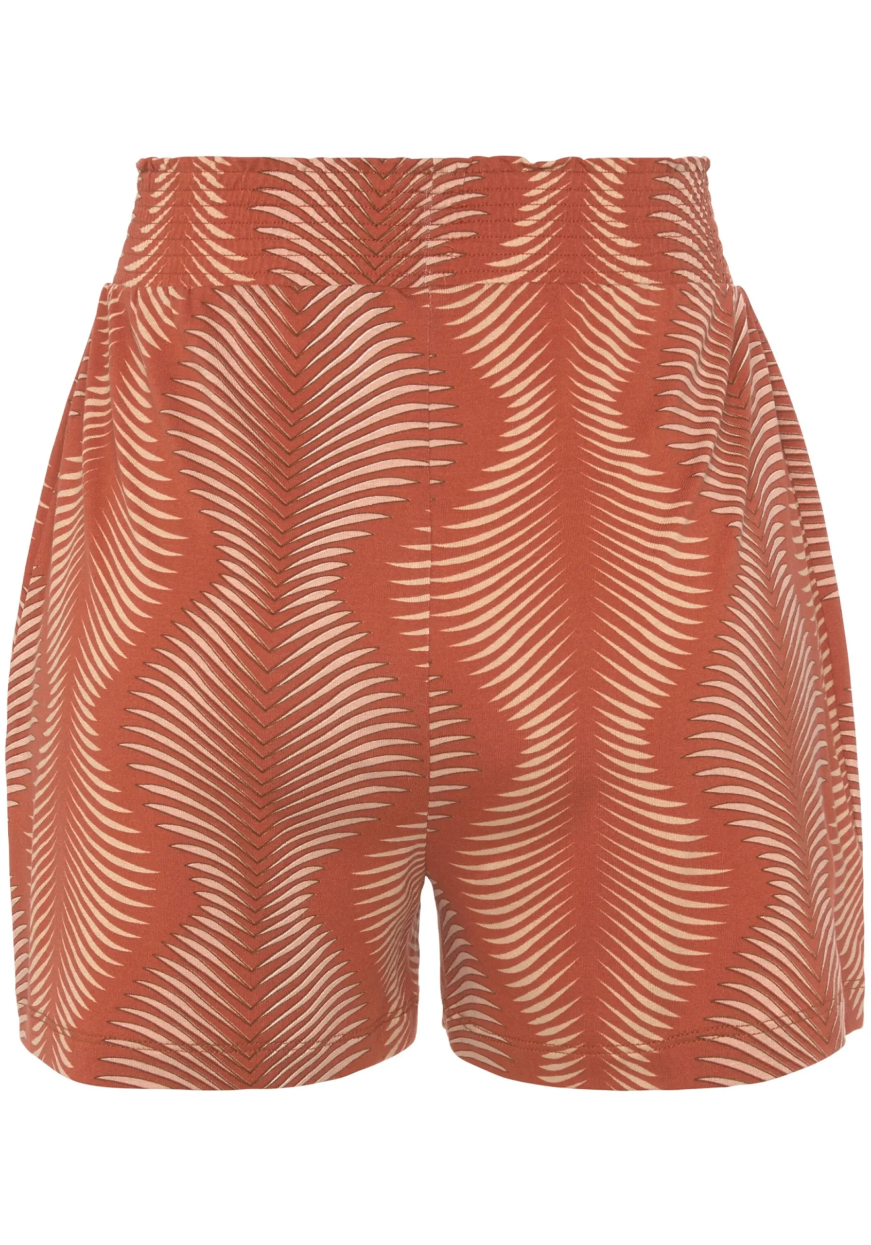 Nachtwäsche|LASCANA Pyjamashorts terracottabedruckt