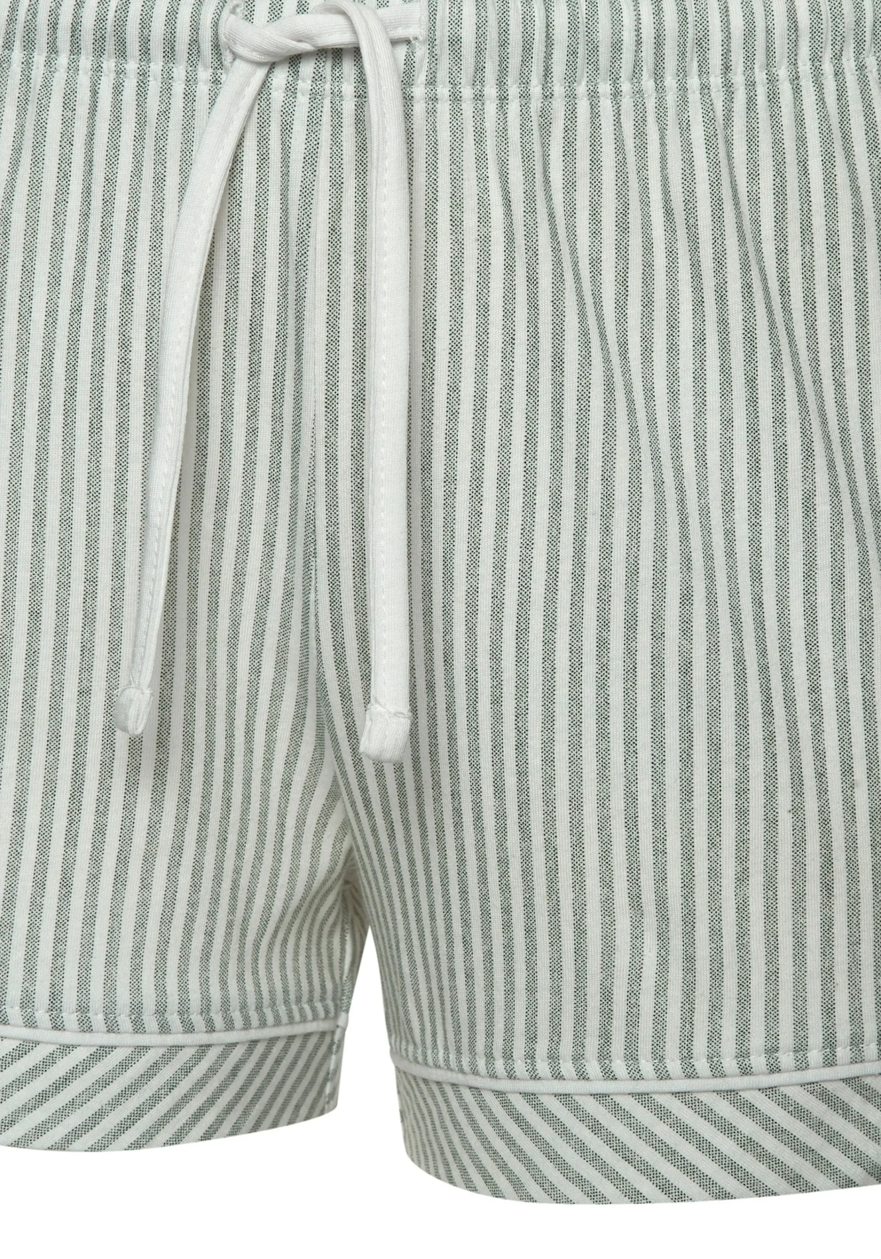 Nachtwäsche|s.Oliver Pyjamashorts dunkelgrüngestreift
