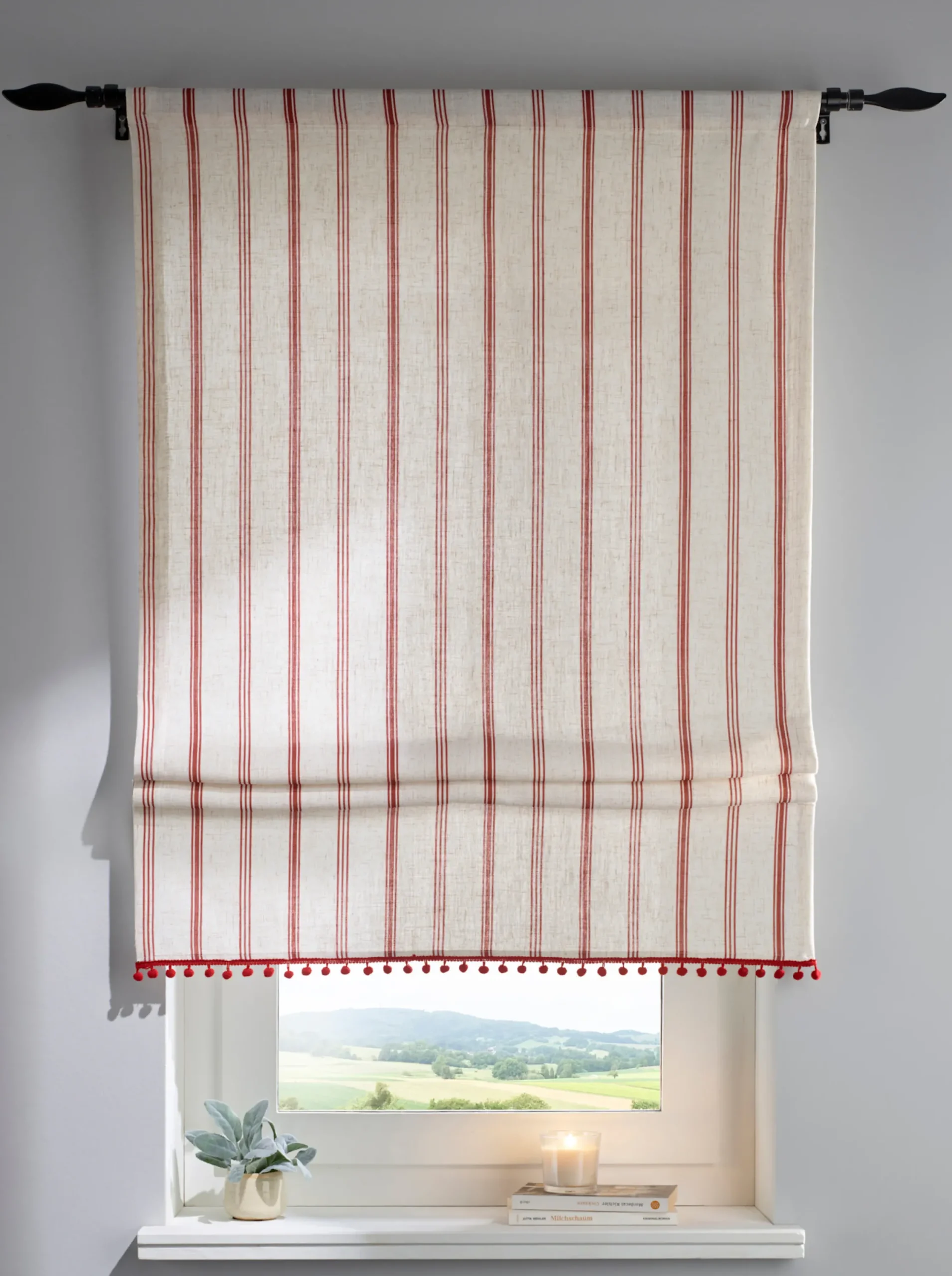 Gardinen & Rollos|heine home Raffrollo natur-rot