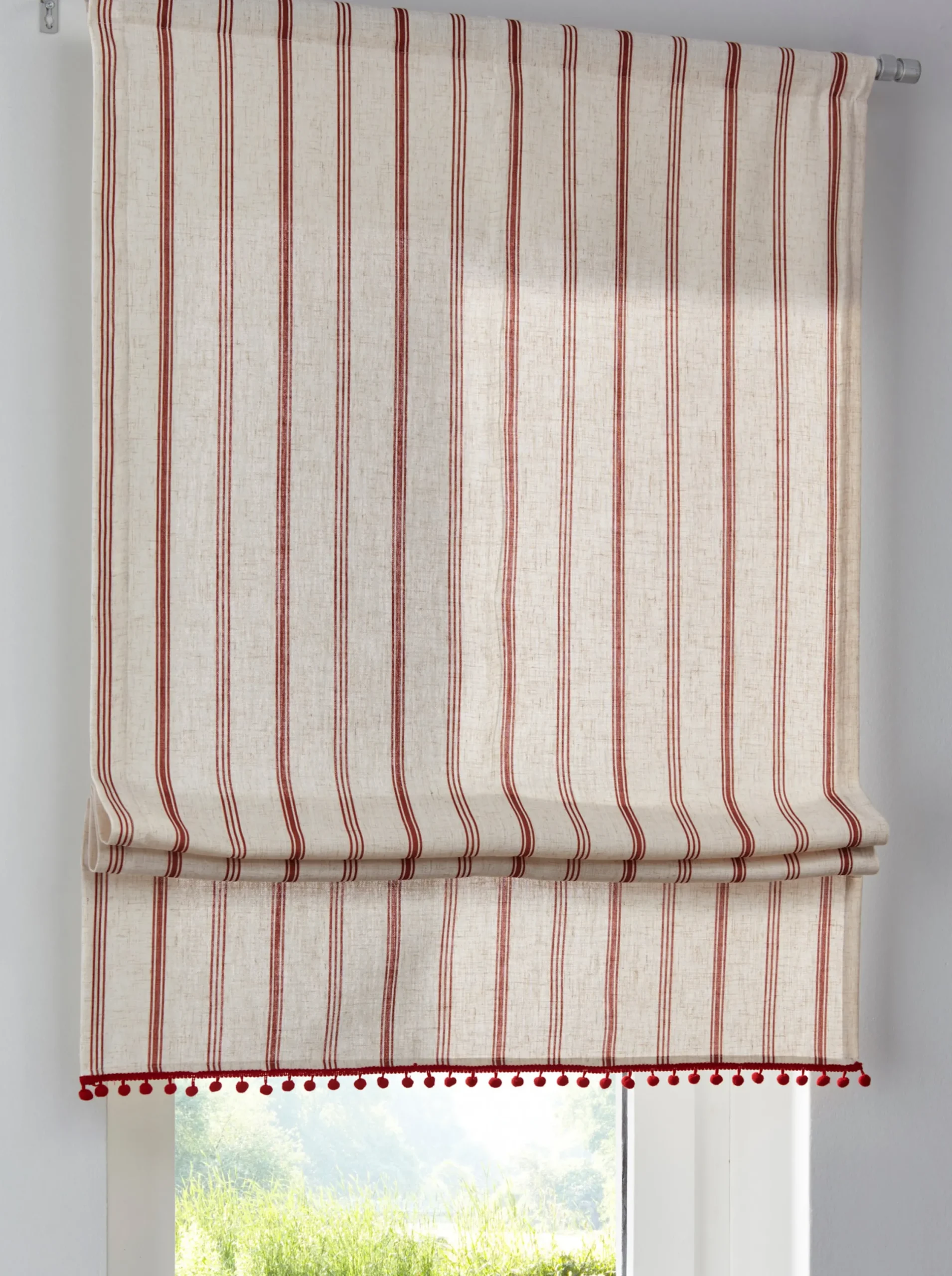 Gardinen & Rollos|heine home Raffrollo natur-rot