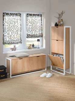 Gardinen & Rollos|heine home Raffrollo weiß-braun
