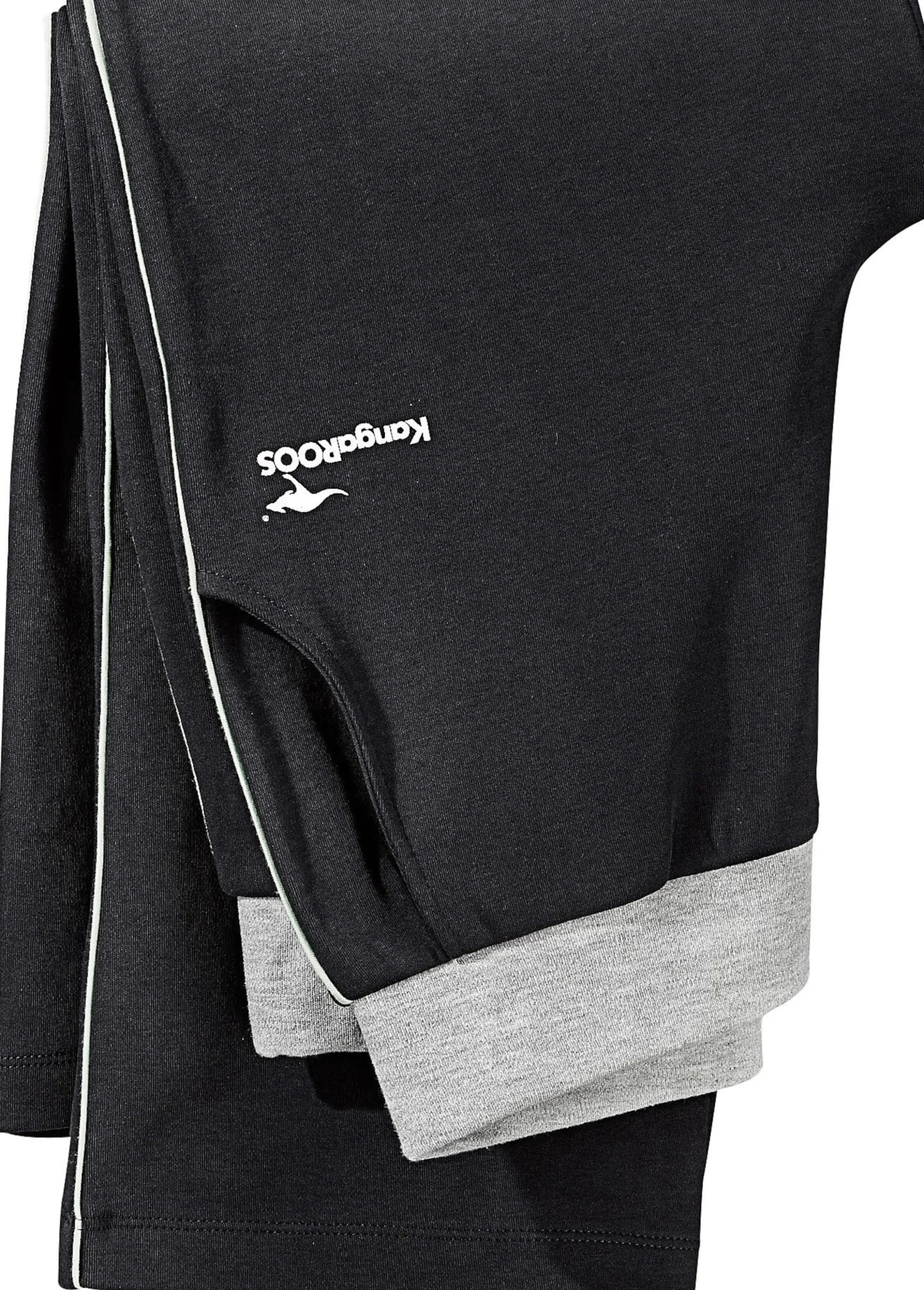 Homewear|Homewear|KangaROOS Relaxhose schwarz-weiß-weiß