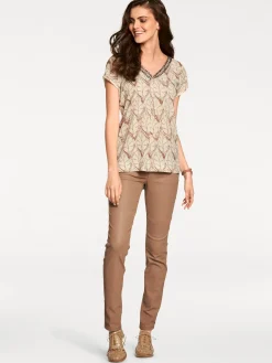 Jeans|heine Röhrenhose nougat