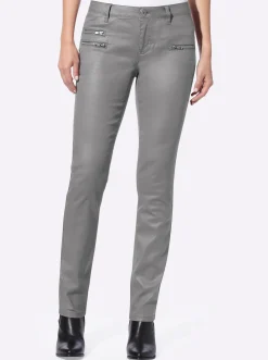 Jeans|heine Röhrenhose grau