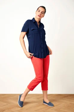 Strandmode|Basics|heine Röhrenhose hibiskus