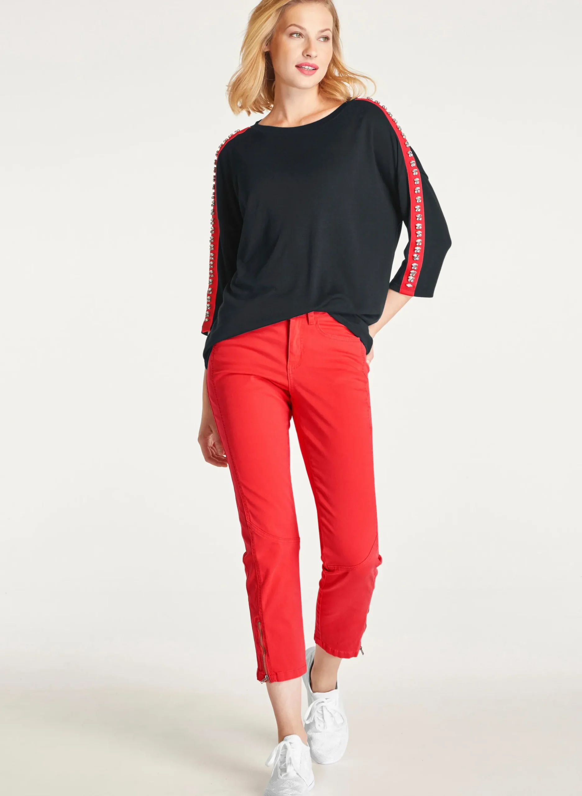 Strandmode|Basics|heine Röhrenhose hibiskus