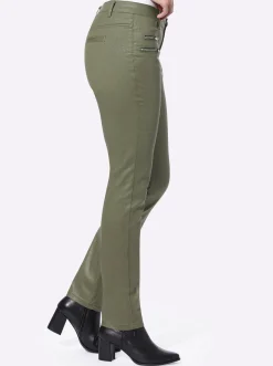 Jeans|heine Röhrenhose khaki