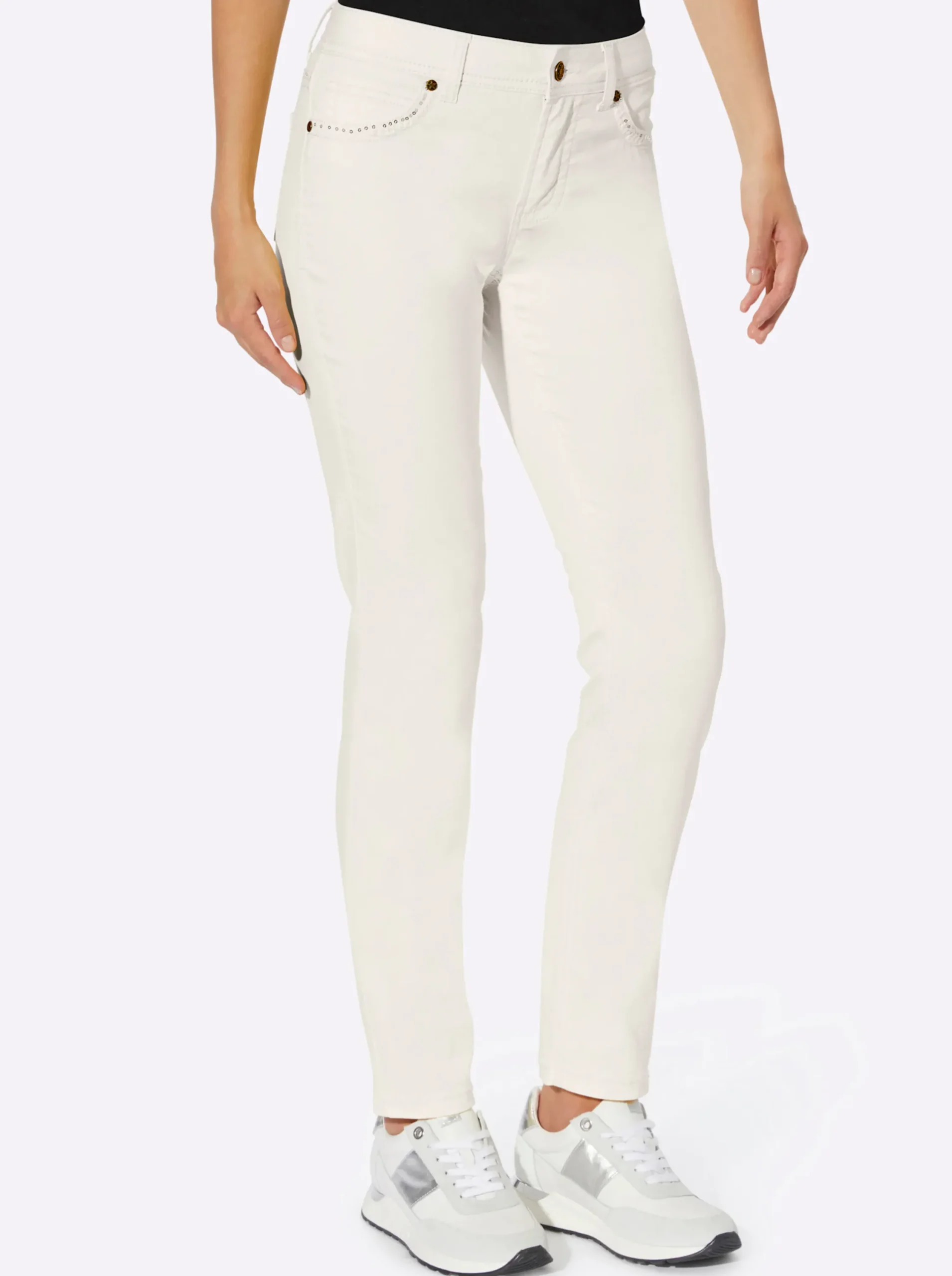 Jeans|heine Röhrenjeans ecru