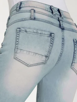 Jeans|heine Röhrenjeans mit Crinkle-Effekt lightgrey-denim