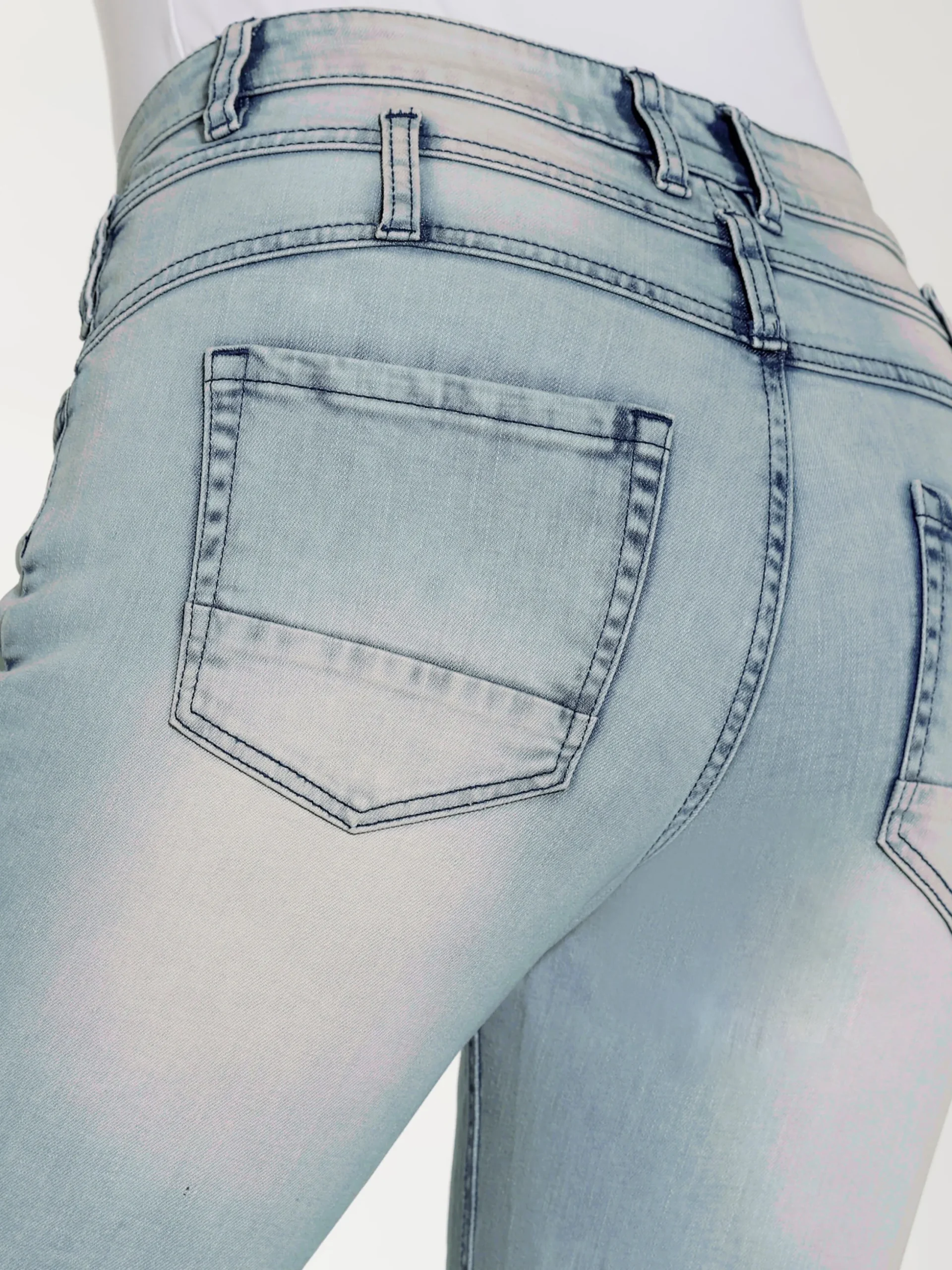 Jeans|heine Röhrenjeans mit Crinkle-Effekt lightgrey-denim