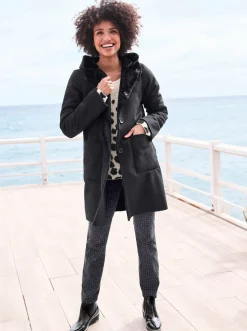 Jeans|heine Röhrenjeans mit effektvollem Druck blackdenim