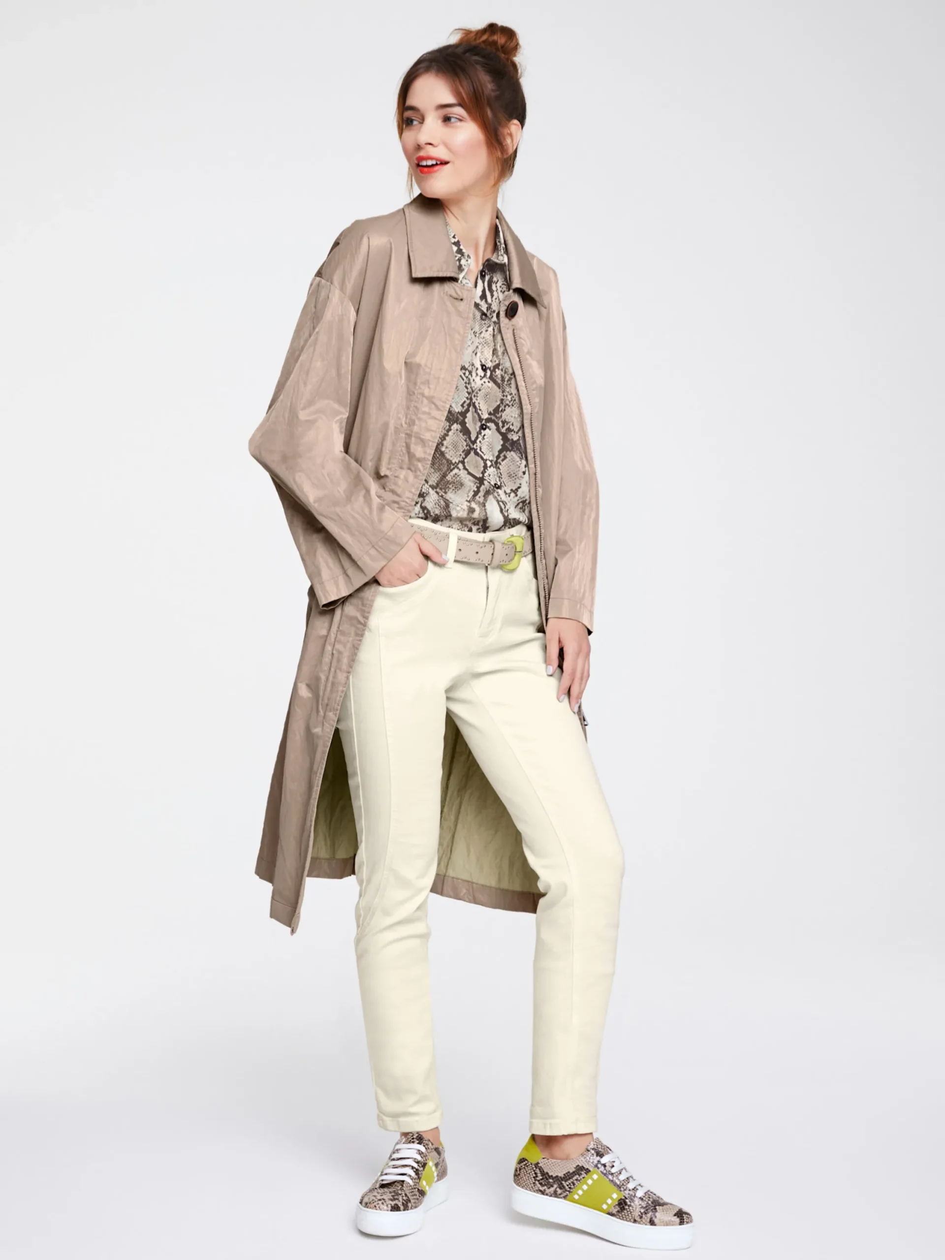 Basics|Jeans|heine Röhrenjeans mit Power-Mesh-Einsatz ecru