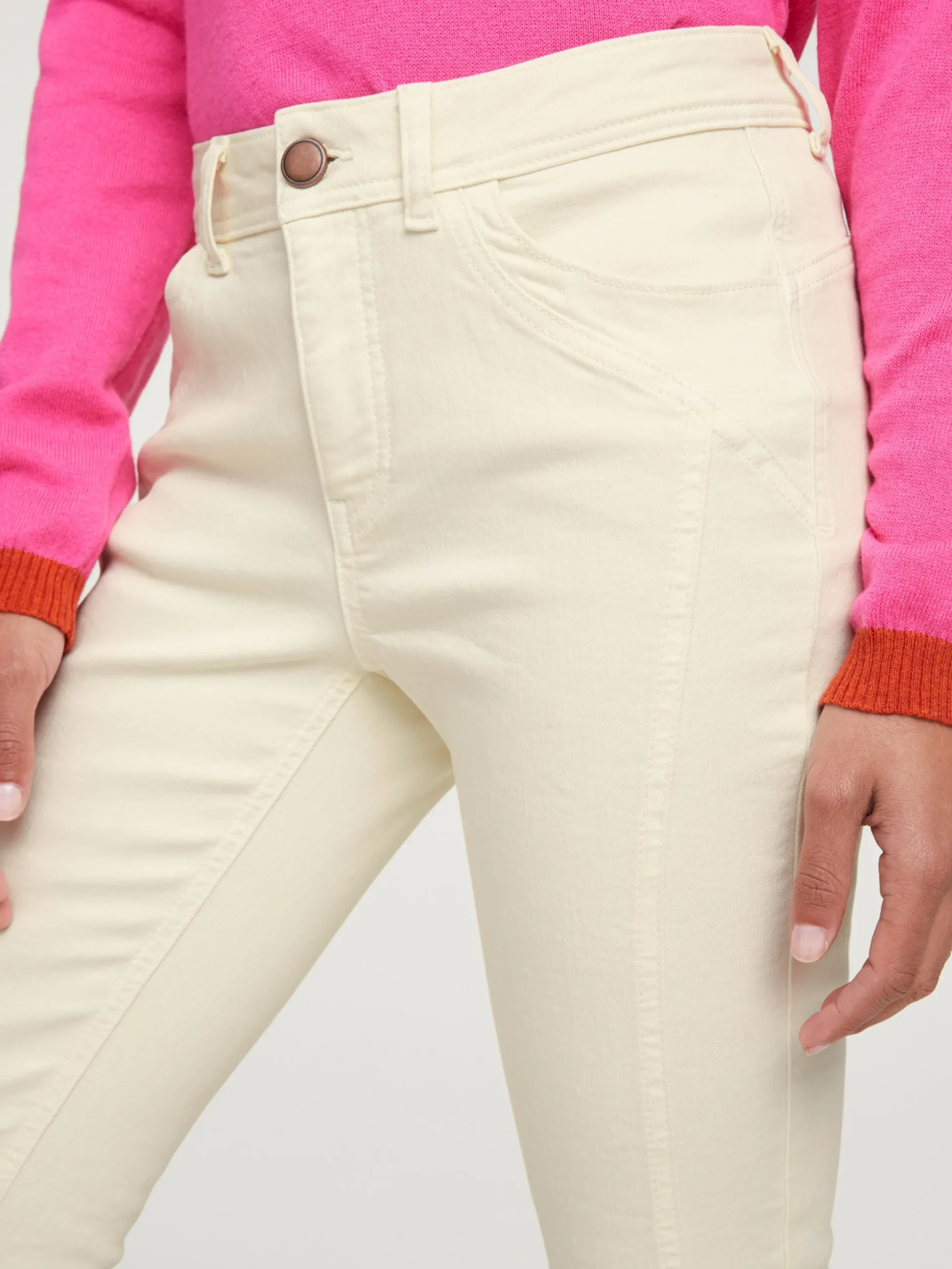 Basics|Jeans|heine Röhrenjeans mit Power-Mesh-Einsatz ecru