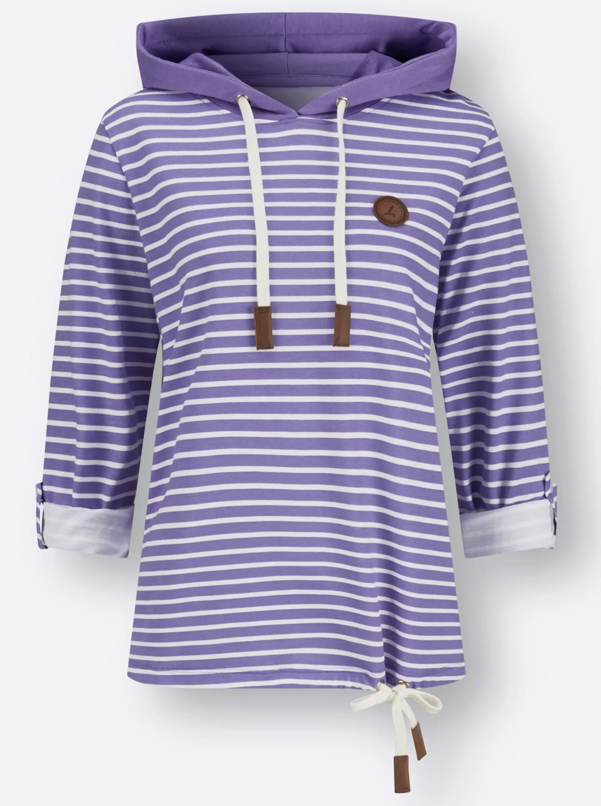 Pullover|Shirts| Ringelshirt lavendel-ecru-geringelt