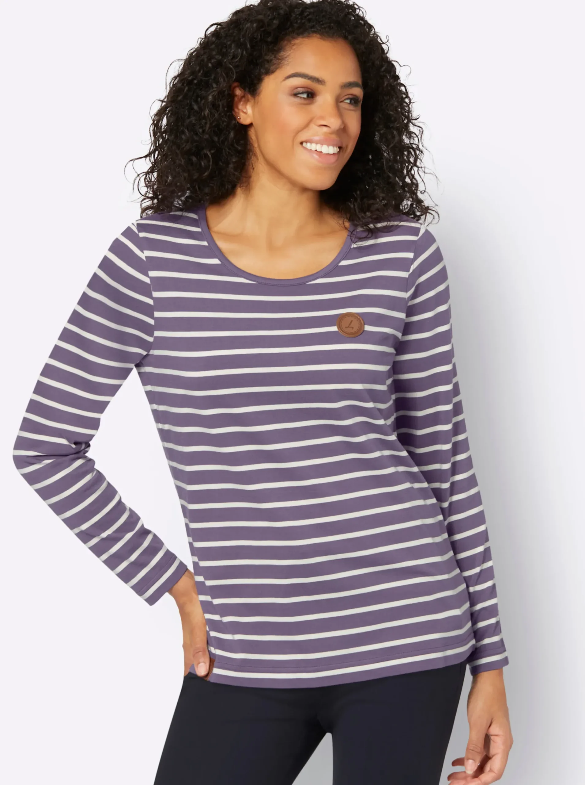 Shirts| Ringelshirt feige-ecru-gestreift