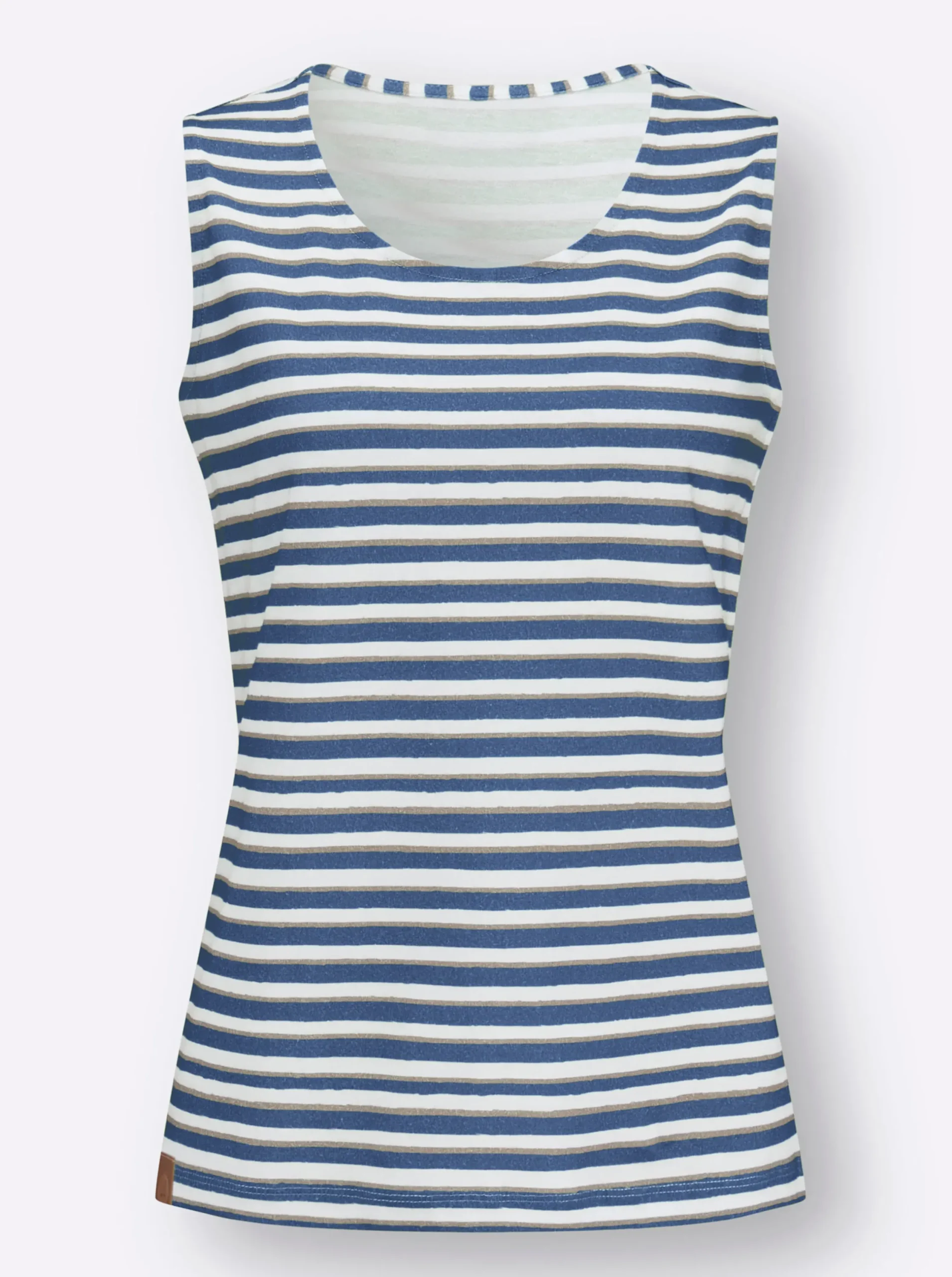 Shirts| Ringelshirt jeansblau-weiß-geringelt