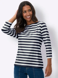 Shirts|heine Ringelshirt marine-ecru-geringelt