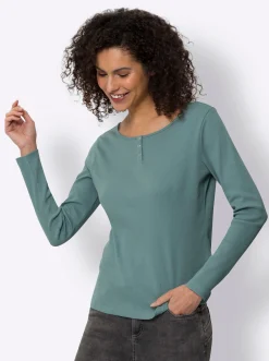 Shirts|heine Rippshirt in GOTS-zertifizierter Baumwoll-Qualität jade