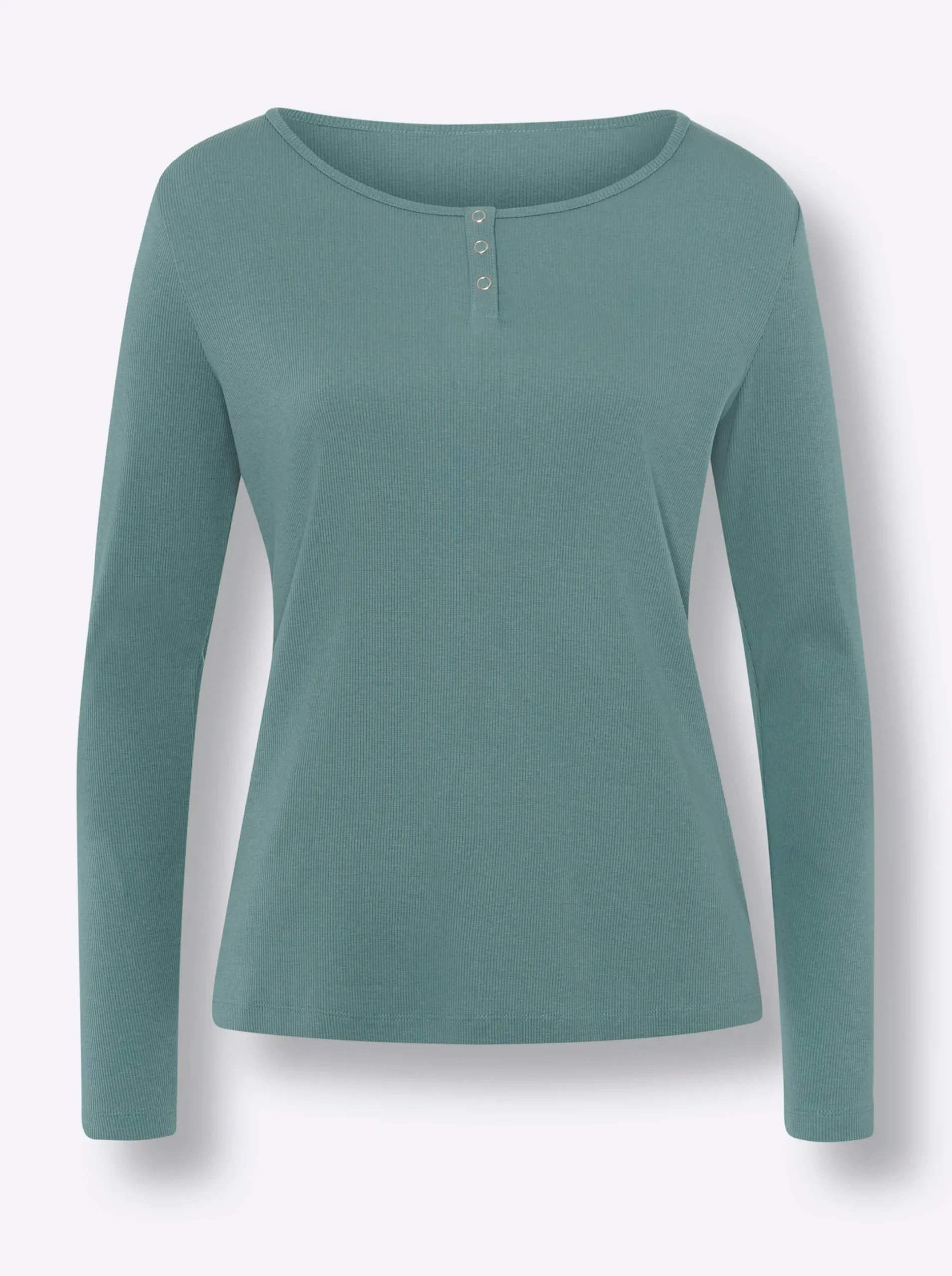 Shirts|heine Rippshirt in GOTS-zertifizierter Baumwoll-Qualität jade