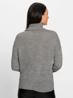 Pullover|heine Rollkragenpullover grau-meliert