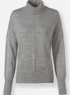 Pullover|heine Rollkragenpullover grau-meliert