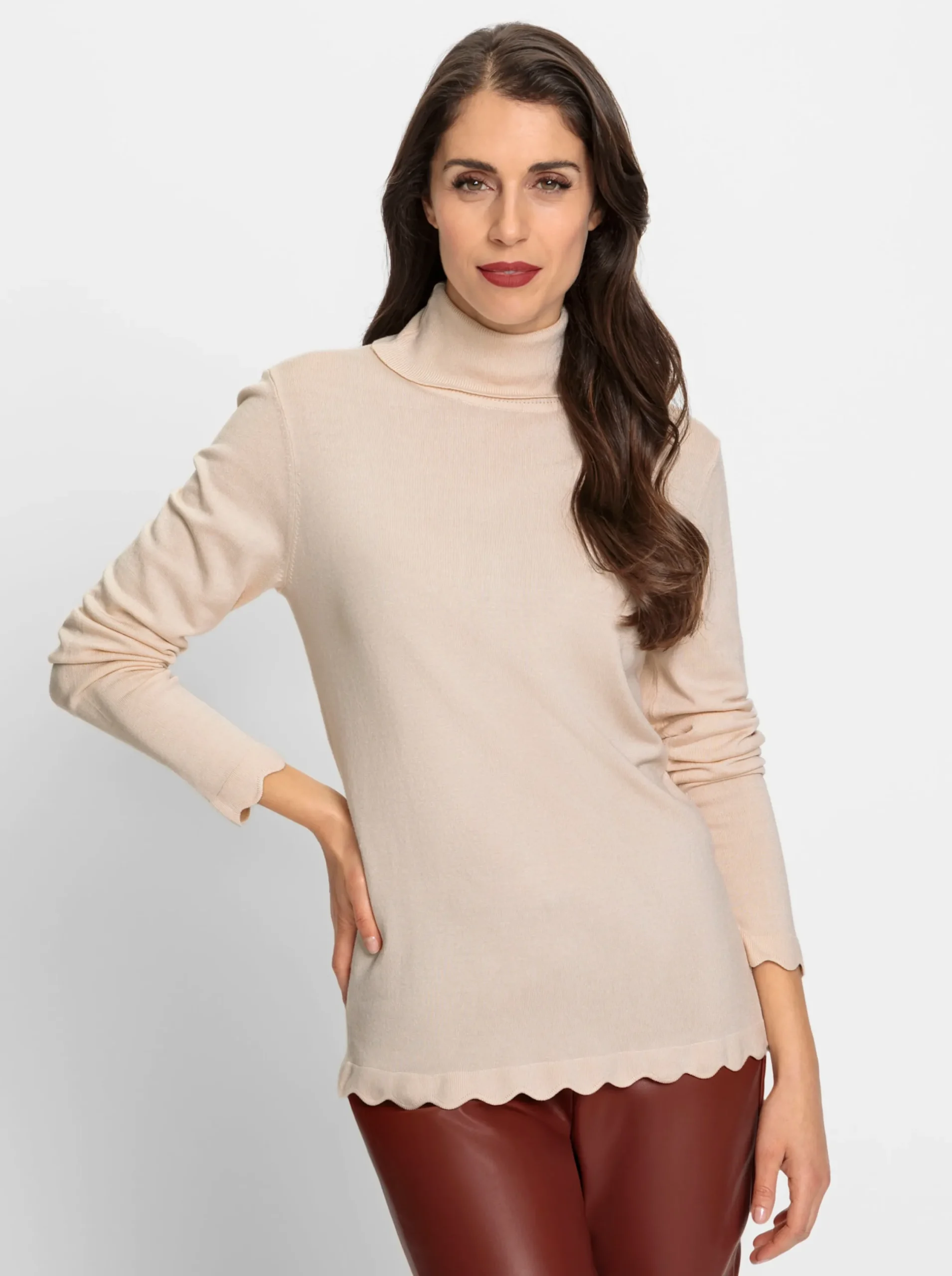 Pullover|heine Rollkragenpullover elfenbein