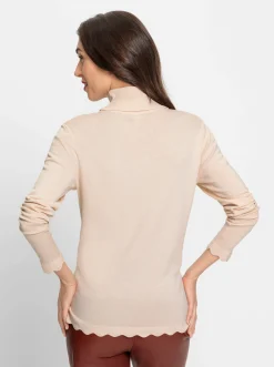 Pullover|heine Rollkragenpullover elfenbein