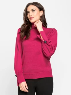 Pullover|heine Rollkragenpullover pink