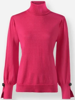 Pullover|heine Rollkragenpullover pink