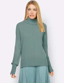 Pullover|heine Rollkragenpullover jade